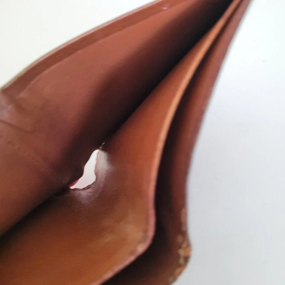 Louis Vuitton Monogram Bifold Wallet Brown Canvas Made in France Vintage
